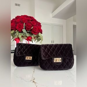 Kids bag velour black 💼